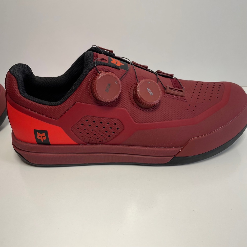 Fox Union BOA Clipless Mountain Bike Shoes EU 40 US 7.5 Maroon Red‎ NWOB - Picture 5 of 10